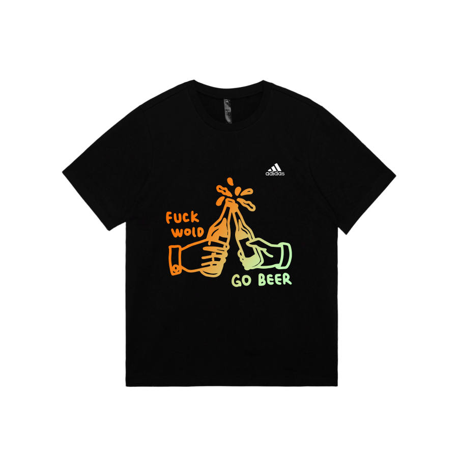 Adidas Adidas MUST HAVES T Shirts Unisex Black Crew Neck Moderate Straight Fit