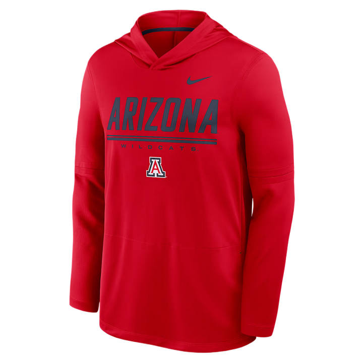 Nike Nike Dri Fit College Sweatshirts Men's University Red/Collegiate Marine Blue Hooded Non Detachable Moderate