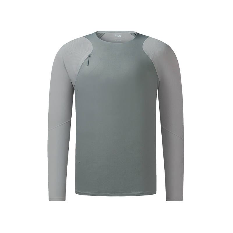 FILA T Shirts Men's Tin Gray Crew Neck Moderate Other