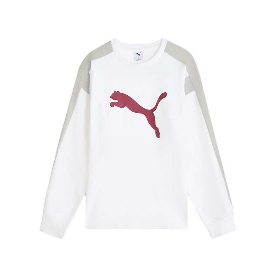 PUMA T Shirts Men's Ecru Crew Neck