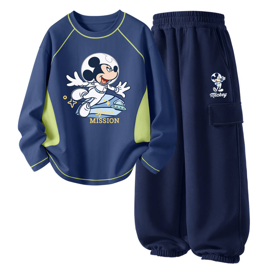 Disney Kids Casual Sportswear Crew Neck Thin Stretch Breathable