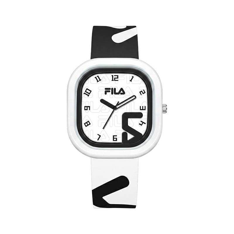 FILA Fashion Collection Wrist Watches Quartz Movement Silicone Strap White Dial Unisex