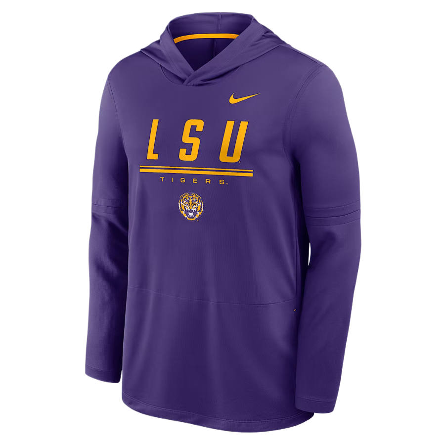 Nike Nike Dri Fit College Sweatshirts Men's Stadium Purple/University Gold Hooded Non Detachable Moderate