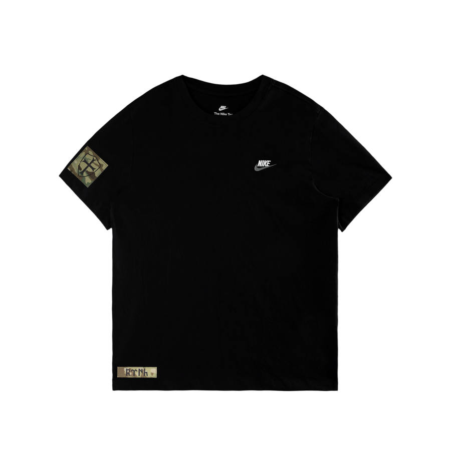 Nike Nike Sportswear Club T Shirts Men's Black/White/Dark Gray Crew Neck Moderate