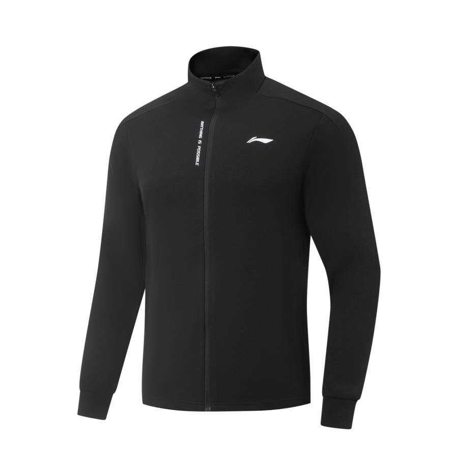 Li-Ning Li Ning Sweatshirts Men's Black Stand Collar Moderate