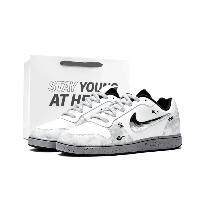 Nike Nike EBERNON Skateboard Shoes Unisex Low Top White