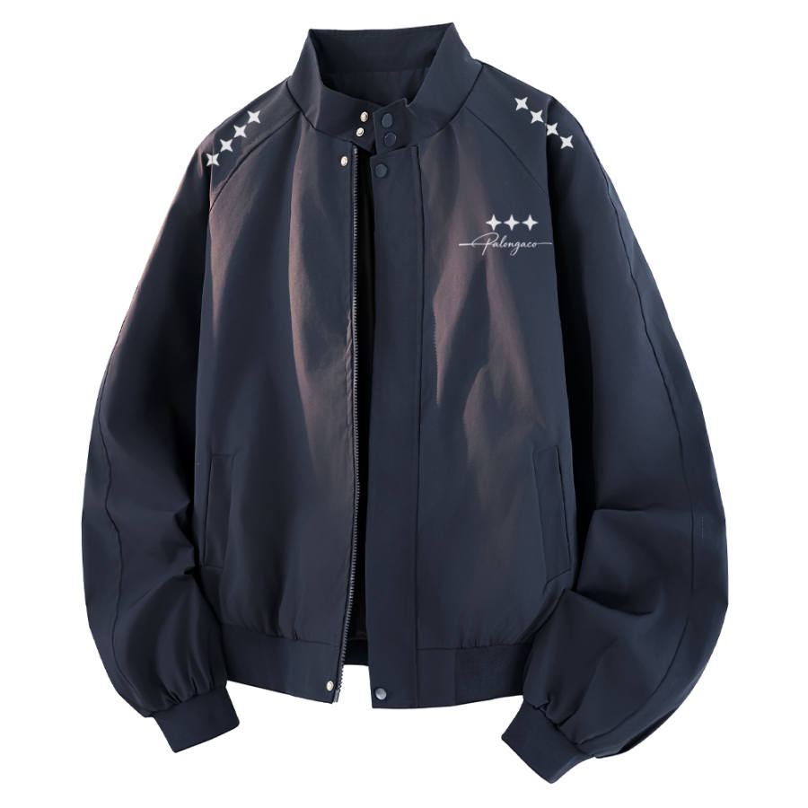 PAL ONGACO Jackets Unisex Stand Collar Moderate Straight Fit