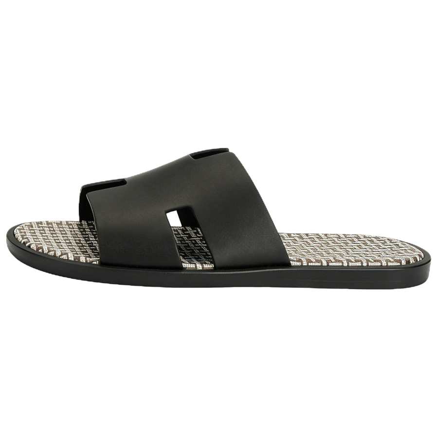 HERMES HERMES Izmir Slide Slippers Men's Black