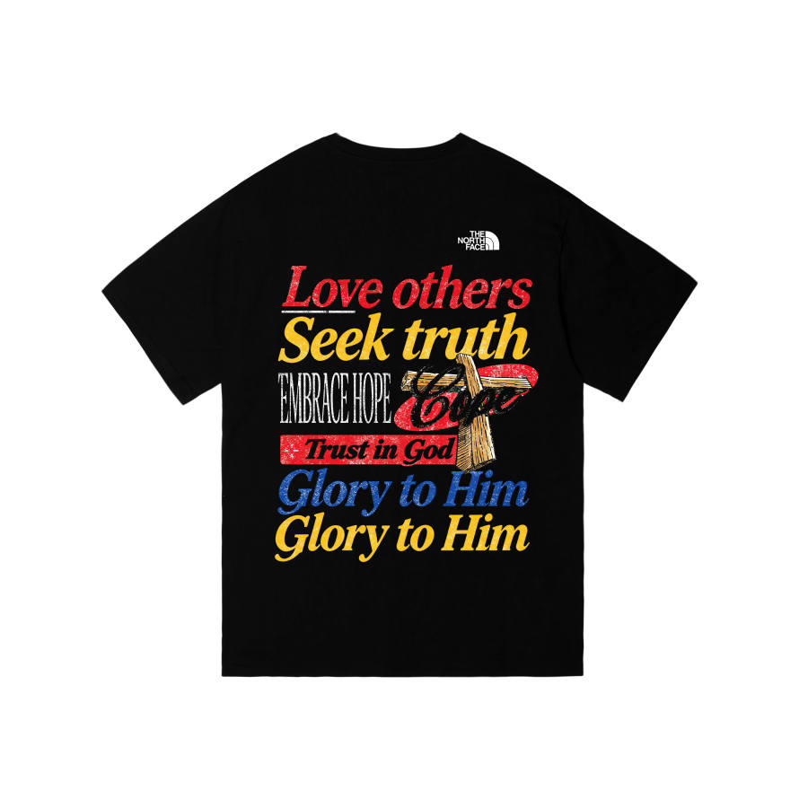 THE NORTH FACE T Shirts Unisex Black Crew Neck Moderate