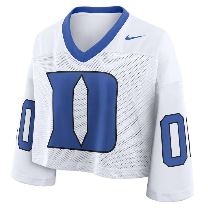 Nike Nike Dri Fit College T Shirts Women's White/Royal Blue V Neck Moderate
