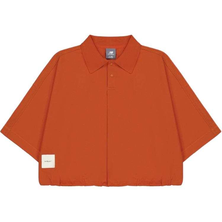 New Balance New Balance NB Grey Polo Shirts Women's Sunset Orange Lapel Moderate