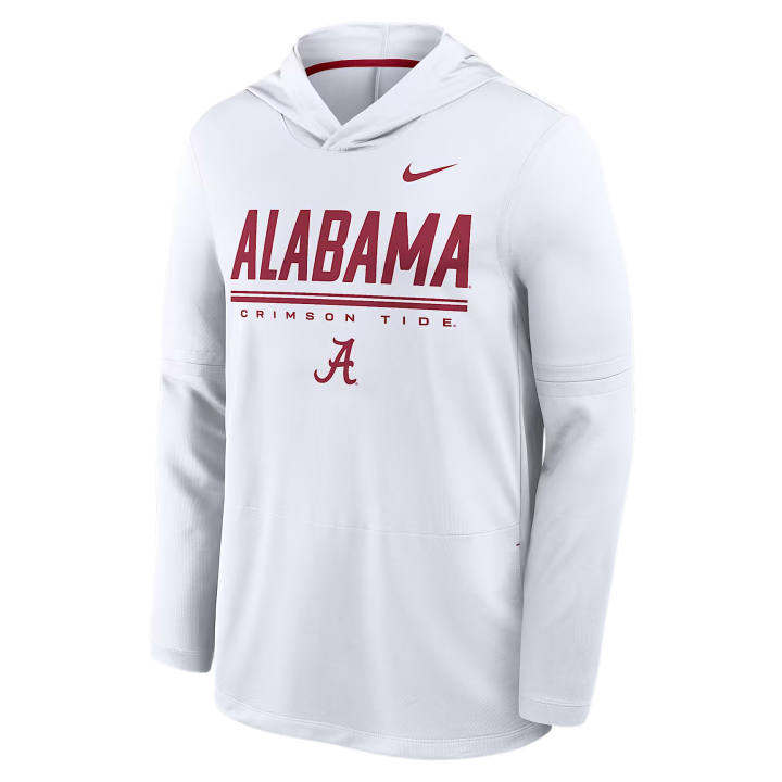 Nike Nike Dri Fit College Sweatshirts Men's White/Dark Red Team Hooded Non Detachable Moderate