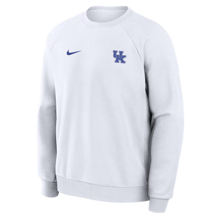 Nike Nike Dri Fit College Sweatshirts Men's White Crew Neck Moderate