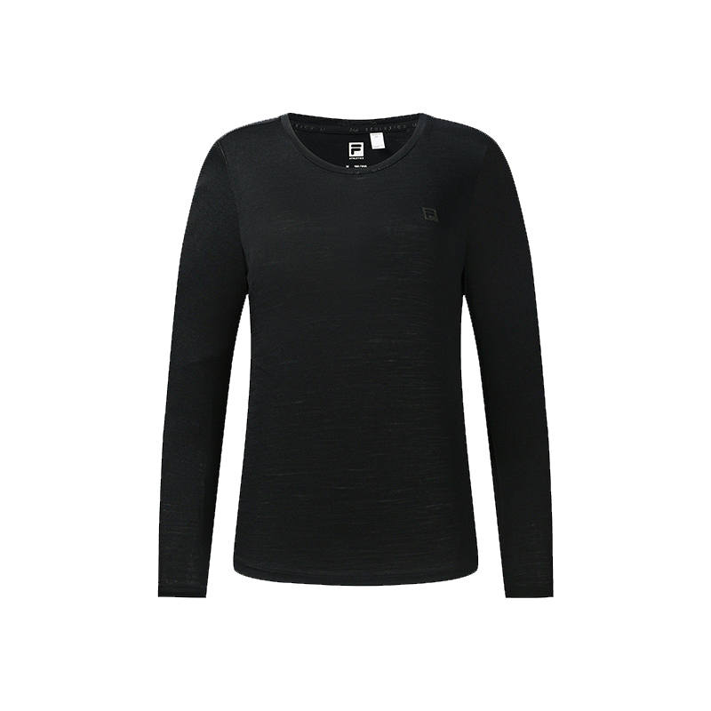 FILA T Shirts Women's Jet Black Crew Neck Moderate Other