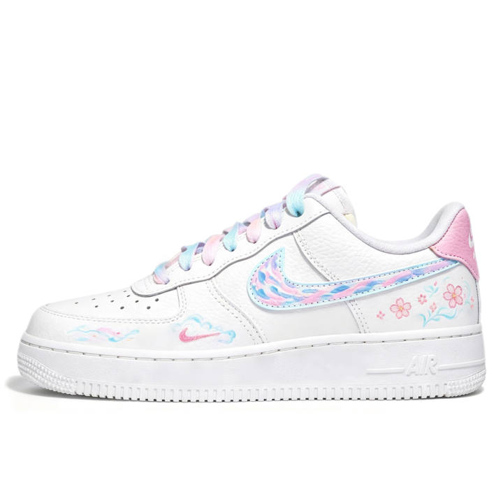 Nike Nike Air Force 1 Skateboard Shoes Unisex Low Top White/Blue/Green/Pink/Yellow