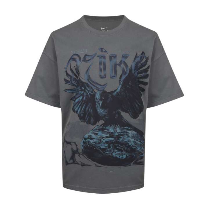 Nike Nike T Shirts Men's Charcoal Gray Crew Neck