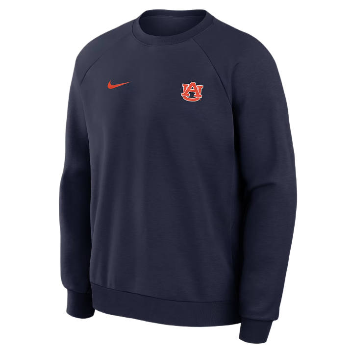 Nike Nike Dri Fit College Sweatshirts Men's Marine Blue Crew Neck Moderate