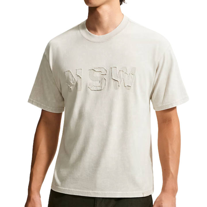 Nike Nike Sportswear T Shirts Men's Light Bone Crew Neck Moderate