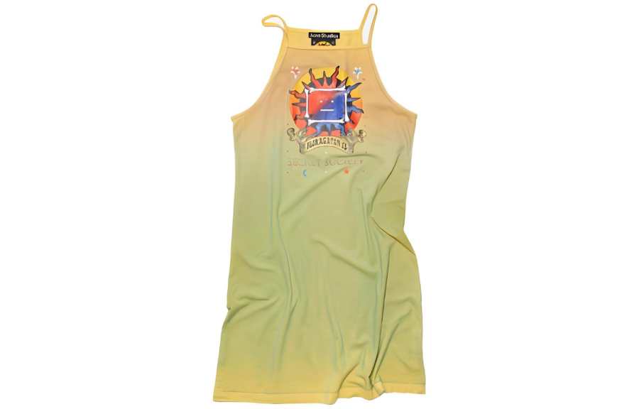 Acne Studios Acne Studios Slip Dresses Women's Yellow Brown Moderate