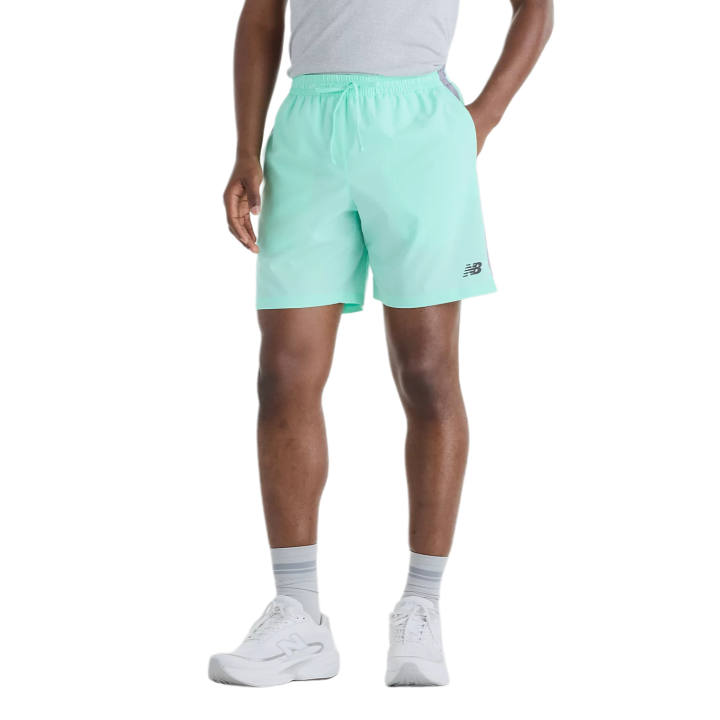 New Balance New Balance Running Shorts Men's Bright Mint Green/Light Gray Moderate