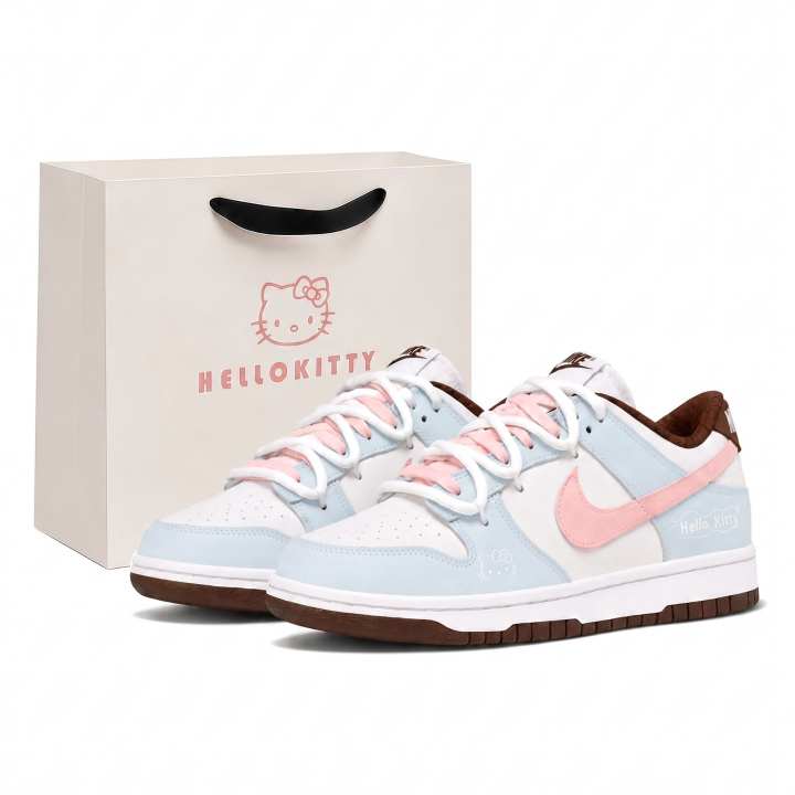 Nike Nike Dunk Skateboard Shoes Unisex Low Top Pink Blue Multicolor
