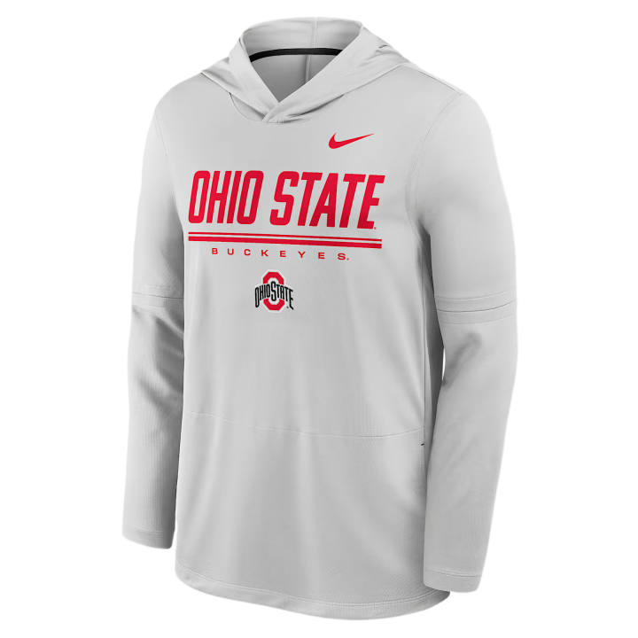 Nike Nike Dri Fit College Sweatshirts Men's Photon Dust/Black Hooded Non Detachable Moderate