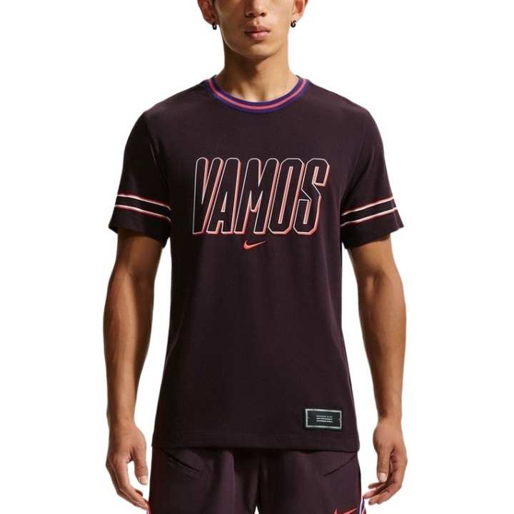 Nike Nike Court T Shirts Men's Dark Grape Purple Crew Neck Moderate