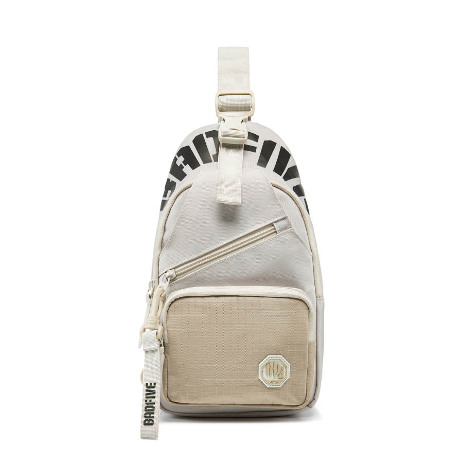 Li-Ning Li Ning Basketball Collection Sling Bags Ocher Khaki & White & Heron Gray