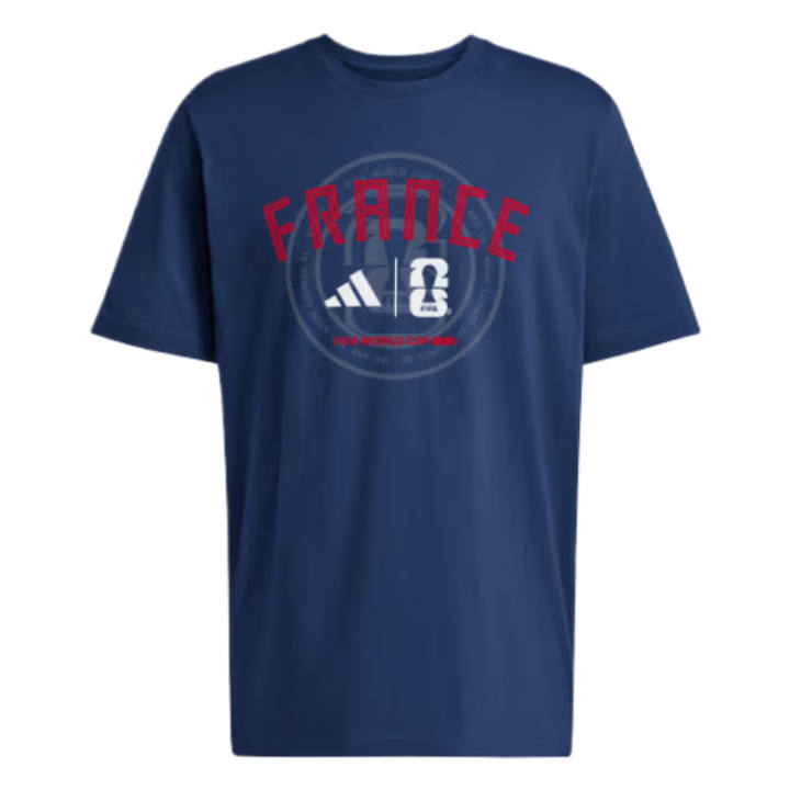 Adidas Adidas T Shirts Men's Marine Blue Crew Neck Moderate