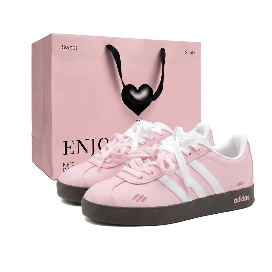 Adidas Neo VL Court 2.0 German Army Trainers Unisex Low Top Pink