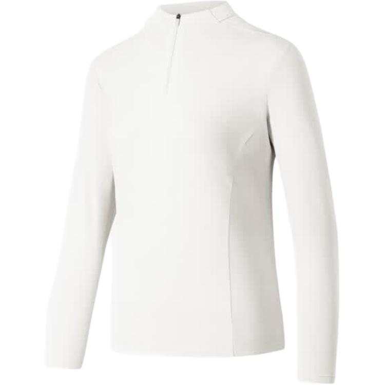 ANTA Champion All Weather Collection T Shirts Women's Ivory White Stand Collar Moderate Straight Fit