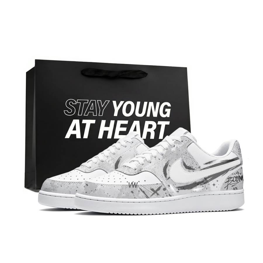 Nike Nike Court Vision Skateboard Shoes Unisex Low Top Gray