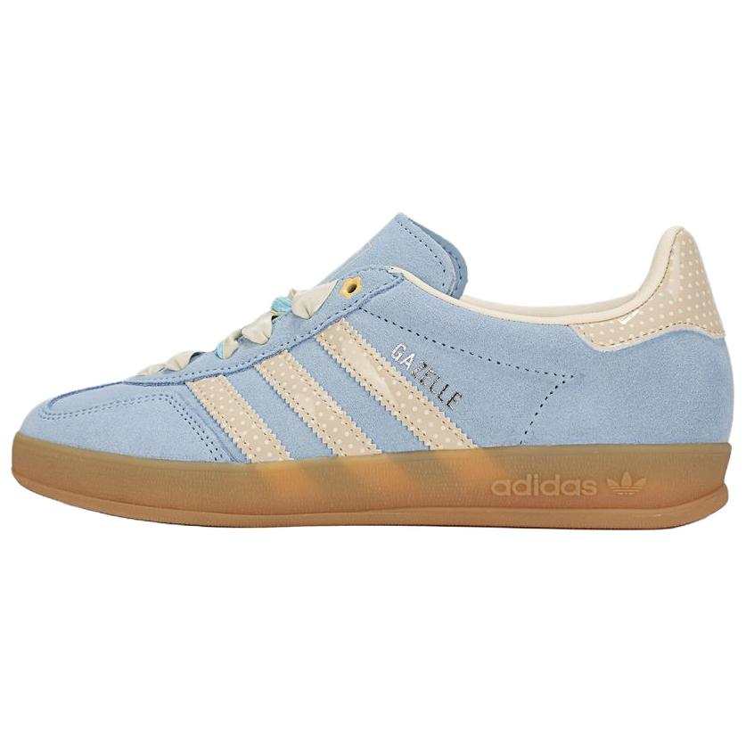 Adidas Originals GAZELLE INDOOR German Army Trainers Women's Low Top Blue White