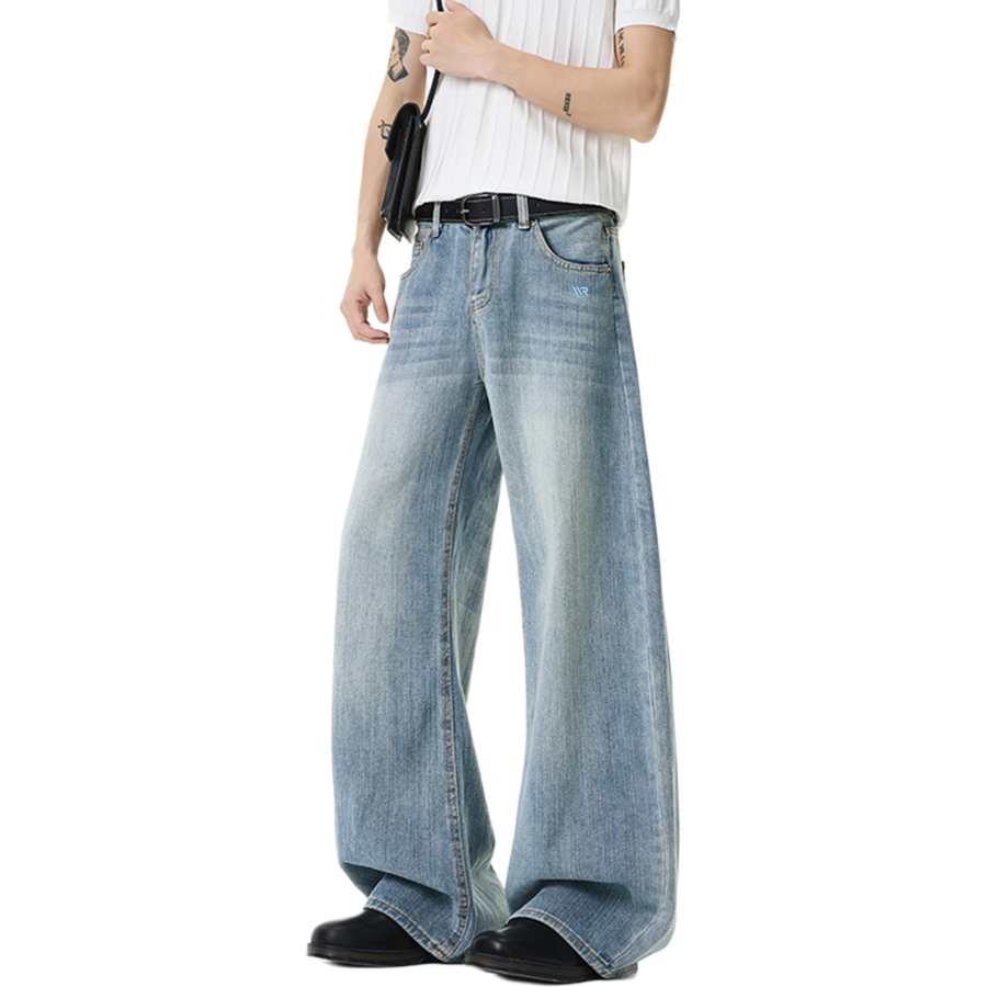 WARRIOR WARRIOR Jeans Unisex Blue DIY Badge Moderate Scimitar Pants