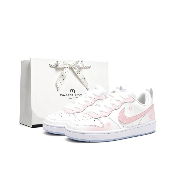 Nike Nike Court Borough Skateboard Shoes Unisex Low Top Pink