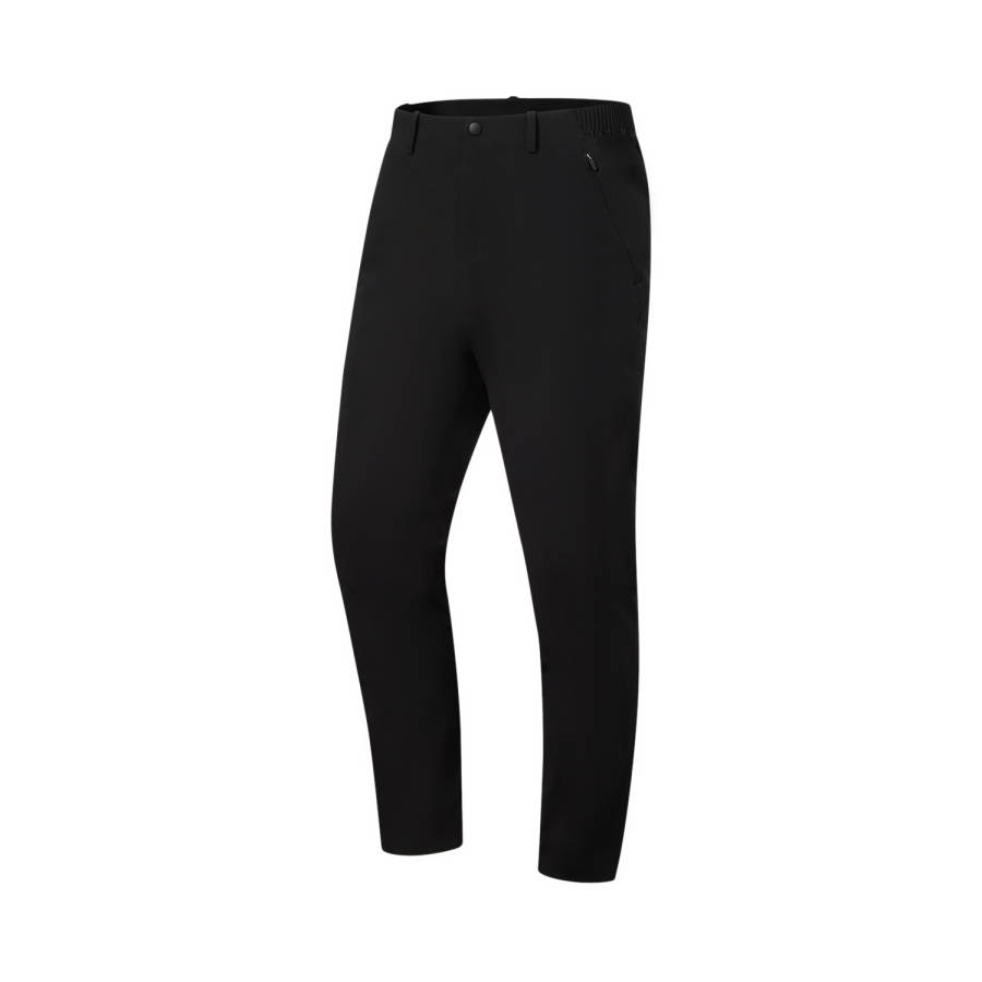 Li-Ning Li Ning Gold Logo | Sports Pants Men's Black Moderate Straight Fit Pants