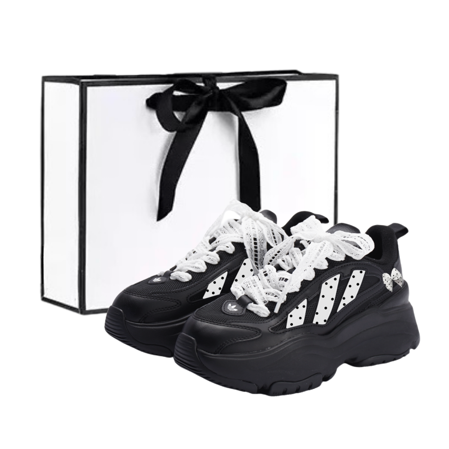 Adidas Originals OZGAIA Chunky Sneakers Women's Low Top Black/White