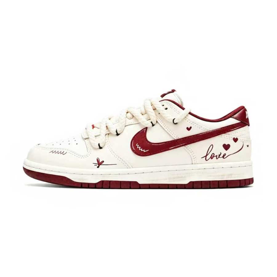 Nike Nike Skateboard Shoes Unisex Low Top Ecru Heart Graffiti Colorway