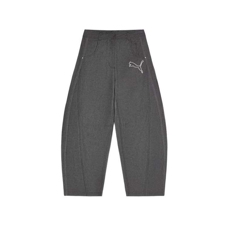 PUMA T7 Casual Pants Women's Black 01 Moderate Wide Leg Pants