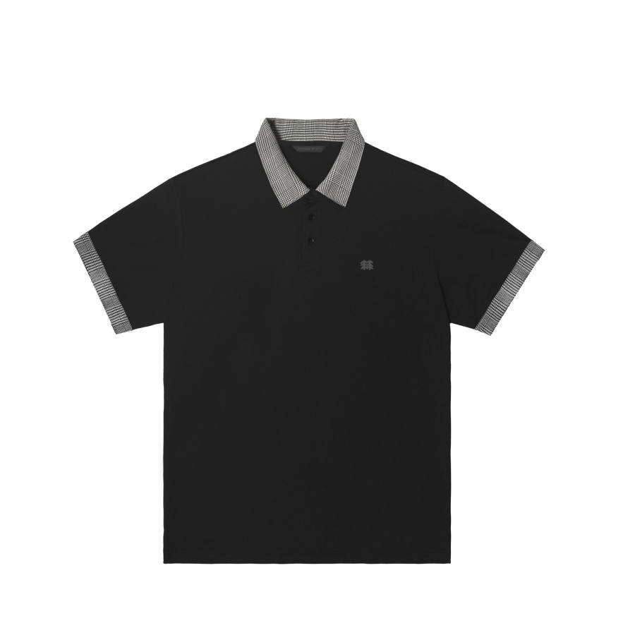KOLON SPORT Polo Shirts Men's Black/Blk Polo Collar Moderate Other