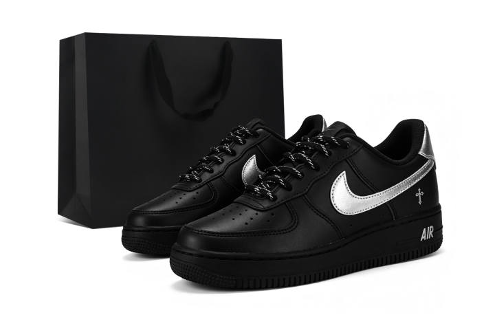 Nike Nike Air Force 1 Skateboard Shoes Unisex Low Top Silver