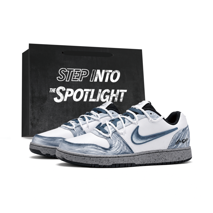 Nike Nike EBERNON Skateboard Shoes Men's Low Top White/Blue