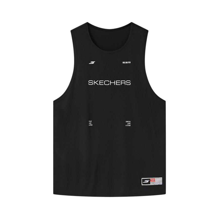 Skechers Tank Tops Men's Black Camisole Thin Straight Fit
