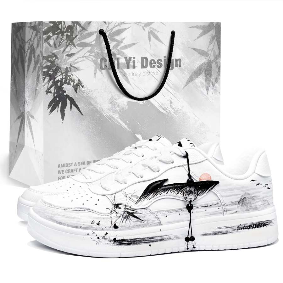 Li-Ning Li Ning Skateboard Shoes Men's Low Top White/Black