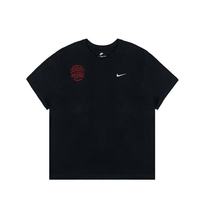 Nike Nike Sportswear T Shirts Men's Black Crew Neck Moderate Straight Fit