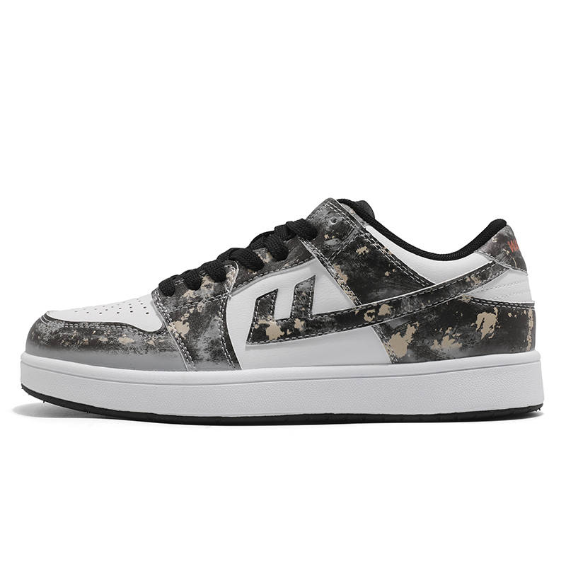 WARRIOR WARRIOR Skateboard Shoes Men's Low Top White Black Gold