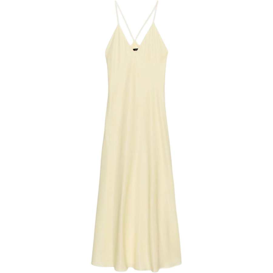 ZARA ZW Slip Dresses Women's Light Yellow Moderate