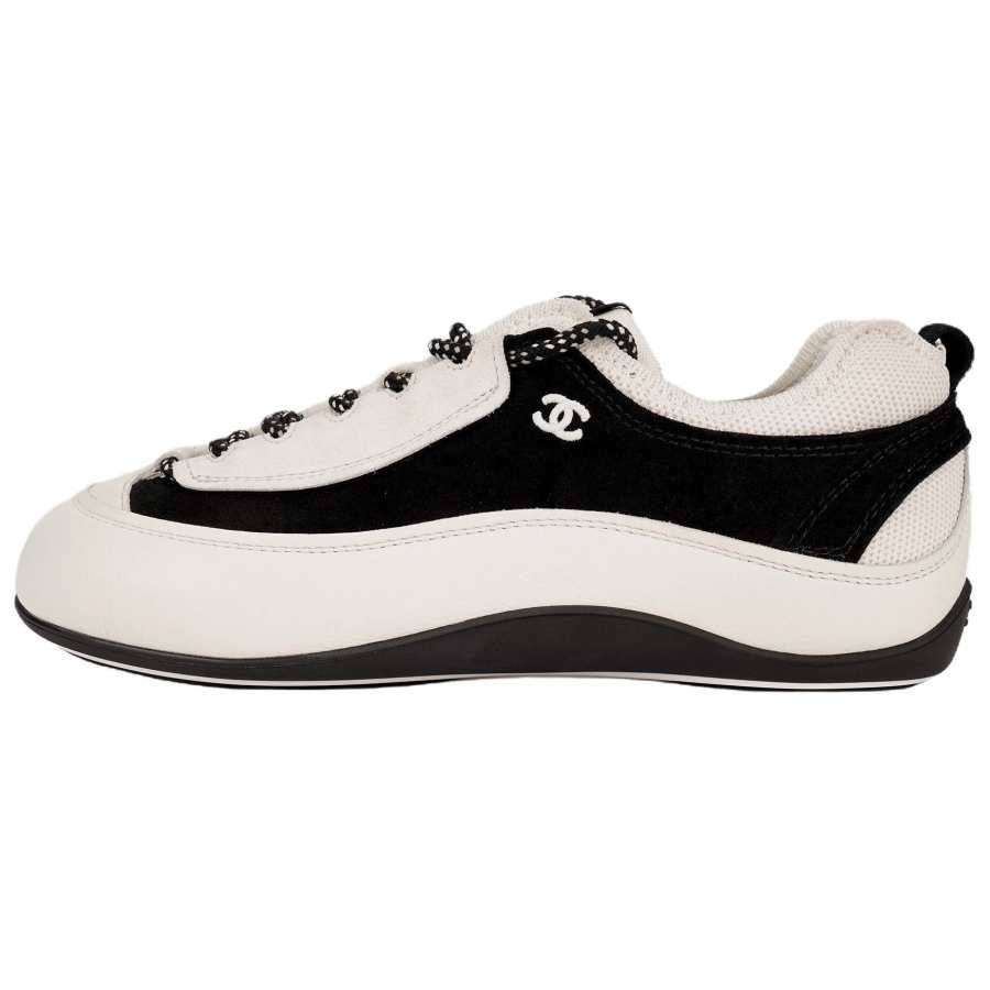 CHANEL Casual Shoes Women's Low Top Black/White