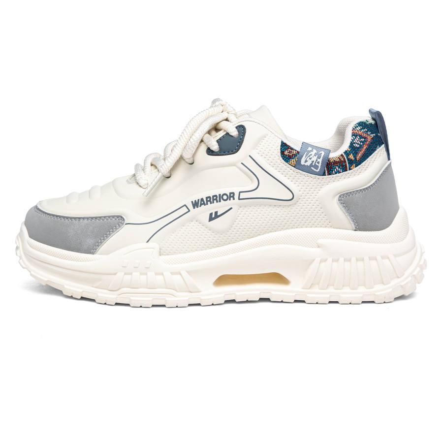 WARRIOR WARRIOR Chunky Sneakers Men's Low Top Beige Gray Blue Gray