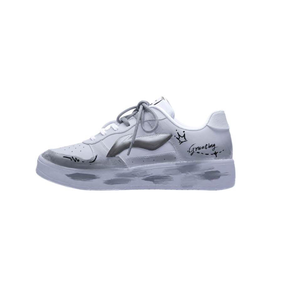 Li-Ning Li Ning Floating Boat Skateboard Shoes Unisex Low Top Gray